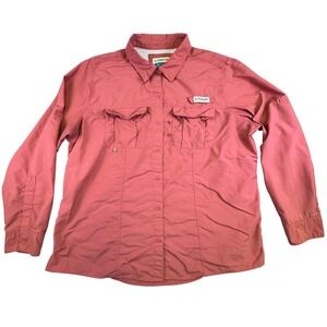 Magellan Outdoors Fish Gear Shirt Men's XL Button Down Pink Long Sleeve Gorpcore